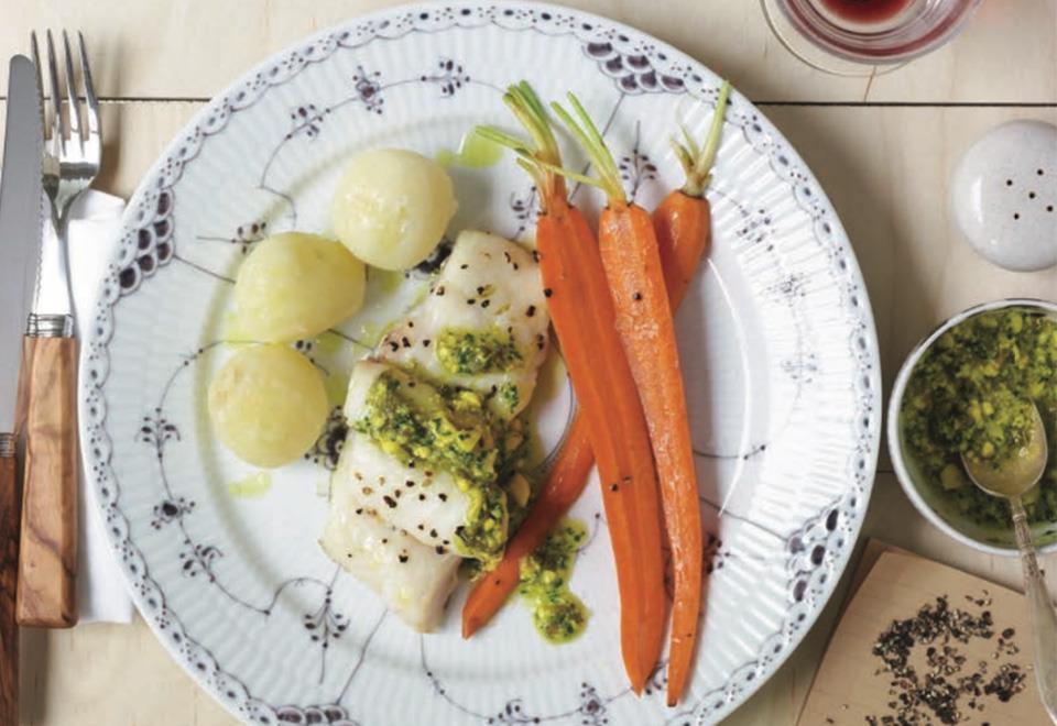 Baked Cod with Hard-Boiled Egg Dressing