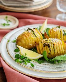 Lemon, Parmesan & Herb Hasselback Potatoes