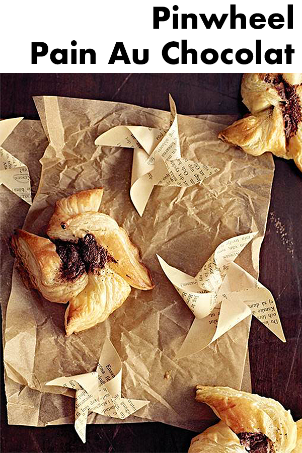 The French have long been rolling up little gems of chocolate in pastry. In this modern version, the pastry is delicately folded into windmills—and more room is made for chocolate!