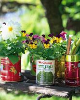 Recycled Can Planters